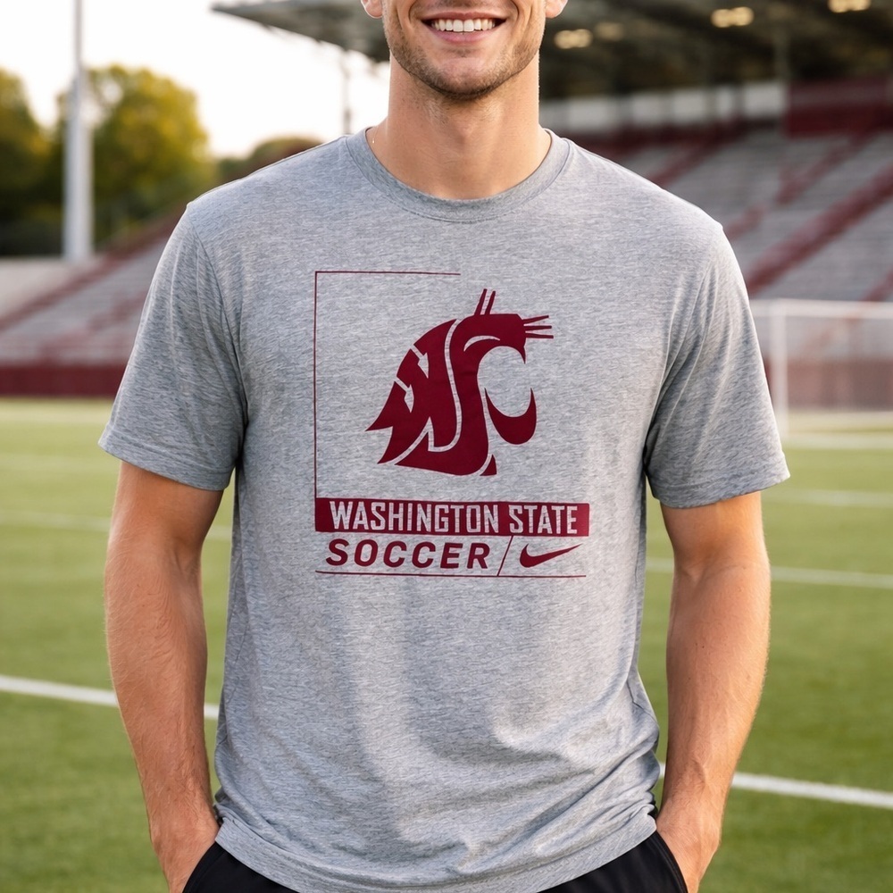 Nike Washington State‎ Cougars Soccer SMALL T-Shirt Tee Dri-FIT